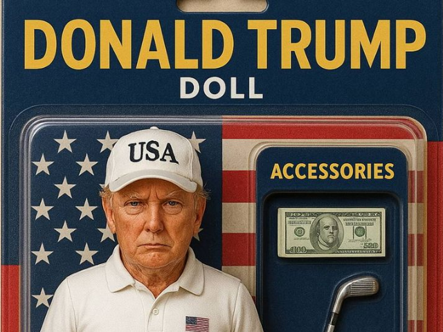 A Donald Trump doll, made by AI (Image: SWNS)